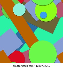 Flat material design - Creative vector trend seamless.