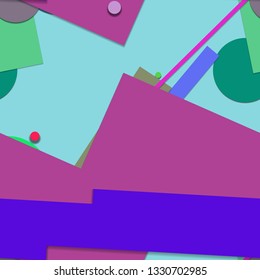 Flat material design - Creative vector trend seamless.