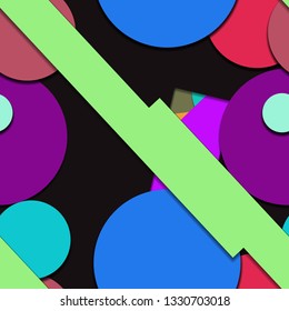 Flat material design - Creative vector trend seamless.