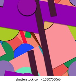 Flat material design - Creative vector trend seamless.