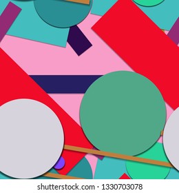 Flat material design - Creative vector trend seamless.