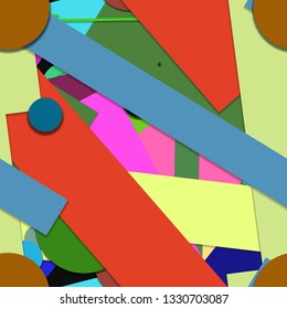 Flat material design - Creative vector trend seamless.