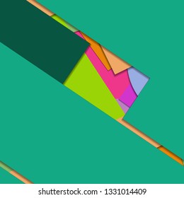 Flat material design - Creative vector trend seamless.