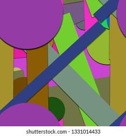 Flat material design - Creative vector trend seamless.