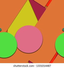 Flat material design - Creative vector trend seamless.