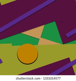 Flat material design - Creative vector trend seamless.