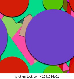 Flat material design - Creative vector trend seamless.