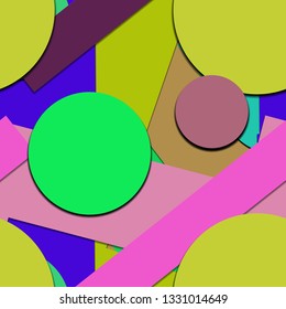 Flat material design - Creative vector trend seamless.