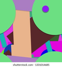 Flat material design - Creative vector trend seamless.