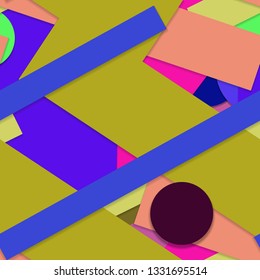 Flat material design - Creative vector trend seamless.