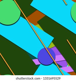 Flat material design - Creative vector trend seamless.