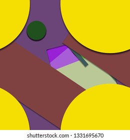 Flat material design - Creative vector trend seamless.