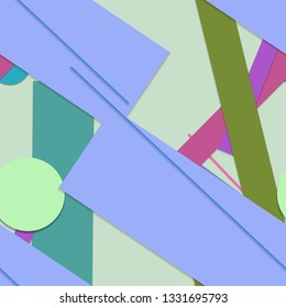 Flat material design - Creative vector trend seamless.