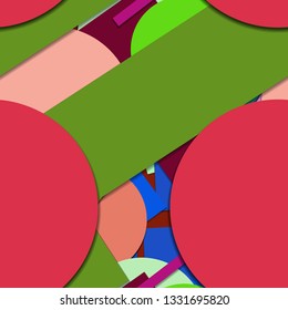 Flat material design - Creative vector trend seamless.