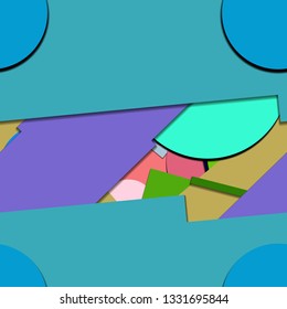 Flat material design - Creative vector trend seamless.