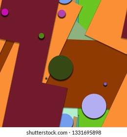 Flat material design - Creative vector trend seamless.