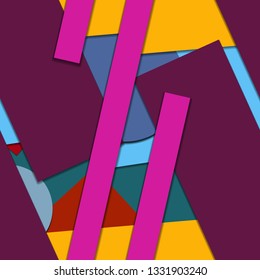 Flat material design - Creative vector trend seamless.