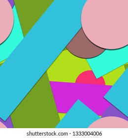 Flat material design - Creative vector trend seamless.