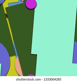 Flat material design - Creative vector trend seamless.