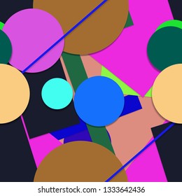 Flat material design - Creative vector trend seamless.