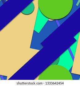 Flat material design - Creative vector trend seamless.