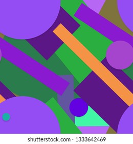 Flat material design - Creative vector trend seamless.