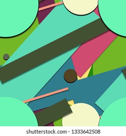 Flat material design - Creative vector trend seamless.