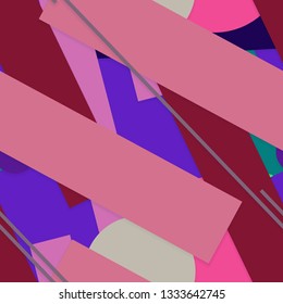 Flat material design - Creative vector trend seamless.