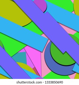 Flat material design - Creative vector trend seamless.