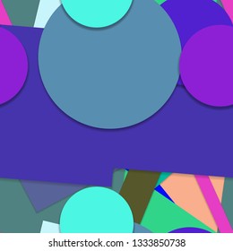 Flat material design - Creative vector trend seamless.
