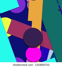 Flat material design - Creative vector trend seamless.