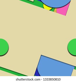 Flat material design - Creative vector trend seamless.