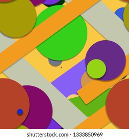 Flat material design - Creative vector trend seamless.