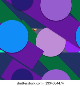 Flat material design - Creative vector trend seamless.