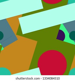 Flat material design - Creative vector trend seamless.