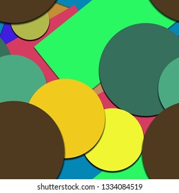 Flat material design - Creative vector trend seamless.
