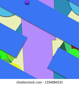 Flat material design - Creative vector trend seamless.