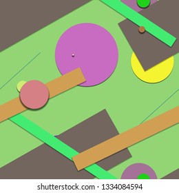 Flat material design - Creative vector trend seamless.