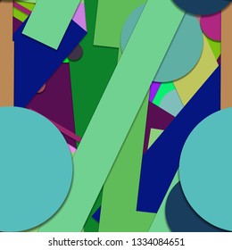 Flat material design - Creative vector trend seamless.