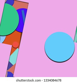 Flat material design - Creative vector trend seamless.