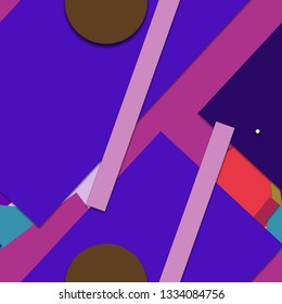 Flat material design - Creative vector trend seamless.