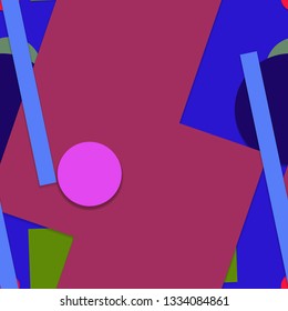 Flat material design - Creative vector trend seamless.