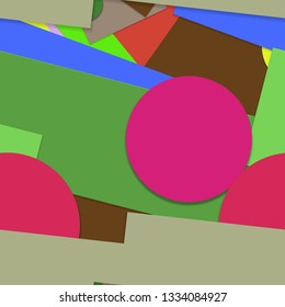 Flat material design - Creative vector trend seamless.