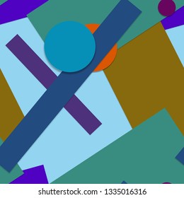 Flat material design - Creative vector trend seamless.