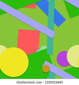 Flat material design - Creative vector trend seamless.