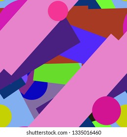 Flat material design - Creative vector trend seamless.