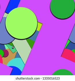 Flat material design - Creative vector trend seamless.