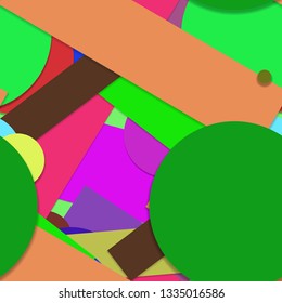 Flat material design - Creative vector trend seamless.