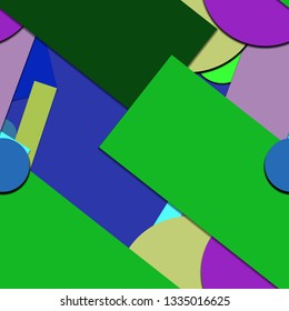 Flat material design - Creative vector trend seamless.