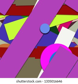 Flat material design - Creative vector trend seamless.